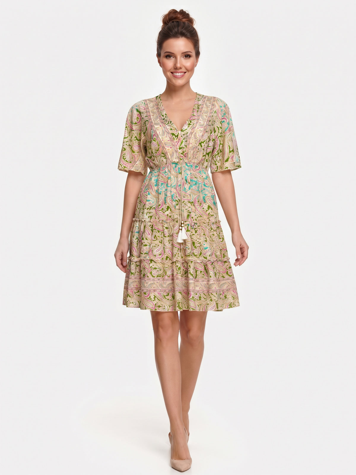 VESTIDO BOHO "MARIPOSA DORADA"