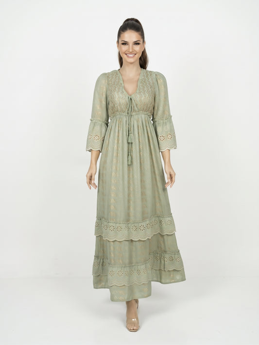 VESTIDO BOHO CHIC "PARAISO NATURAL"