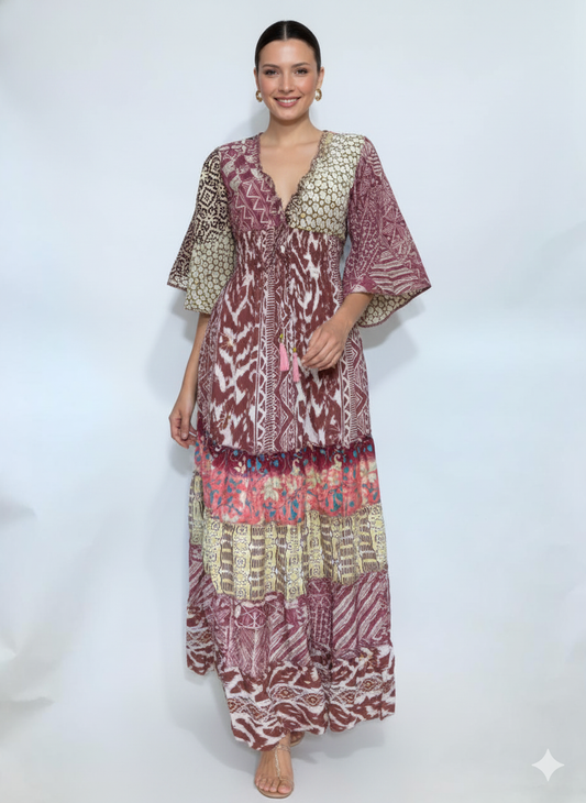 VESTIDO LARGO "PERLA DEL SOL"