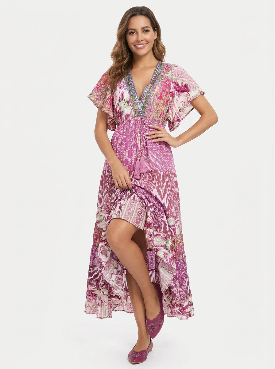 VESTIDO BOHEMIO "AURORA MEDITERRANEA"