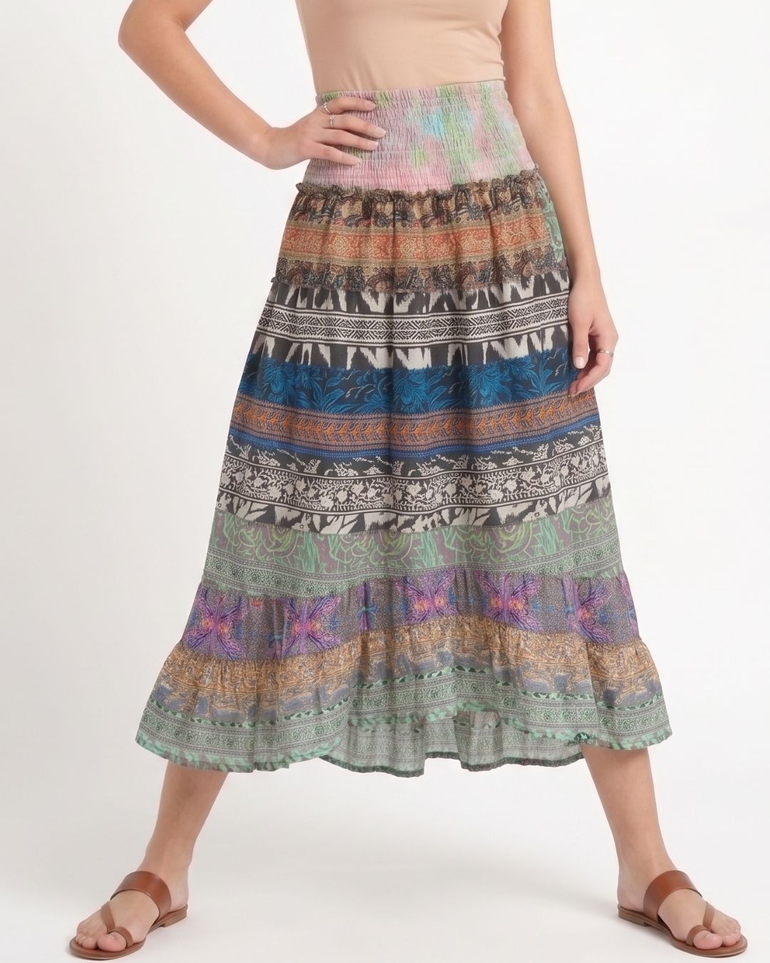 FALDA BOHO CHIC "MULTICOLORS"