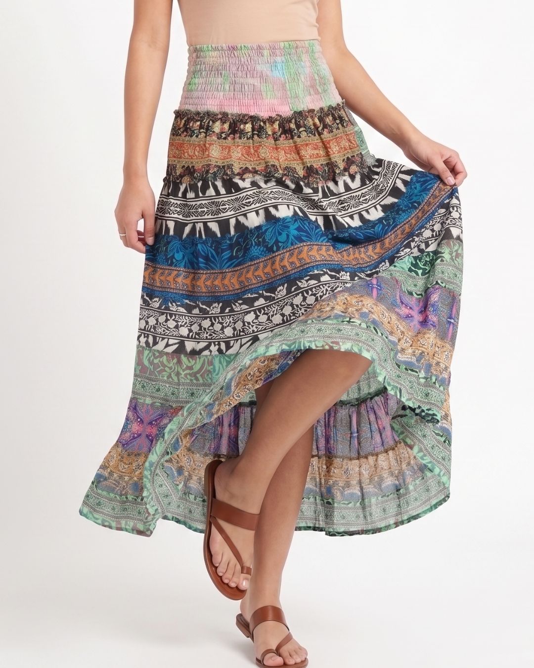 FALDA BOHO CHIC "MULTICOLORS"