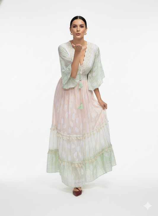 VESTIDO LARGO BOHO "BRISA TROPICAL"