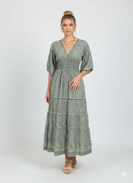 VESTIDO LARGO "VERANO SERENO"