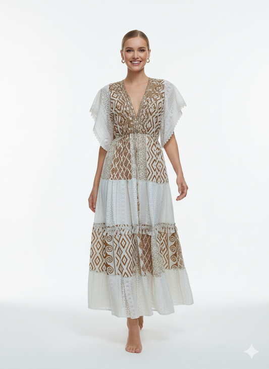 VESTIDO BOHEMIO "ENCANTO MEDITERRANEO"