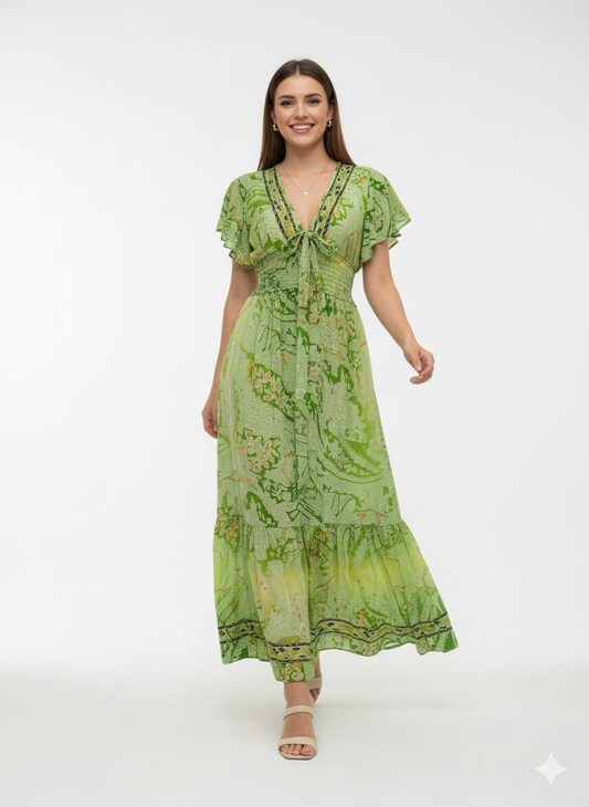 VESTIDO LARGO RAYO DE CORAL