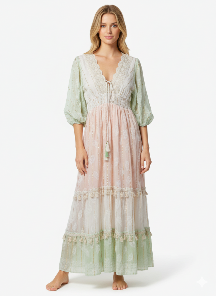 VESTIDO LARGO “NUBE DE ALGODON”