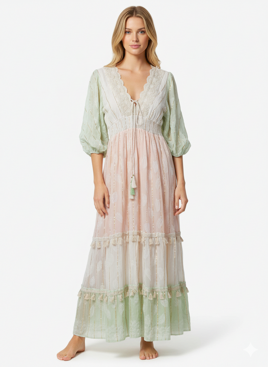 VESTIDO LARGO “NUBE DE ALGODON”