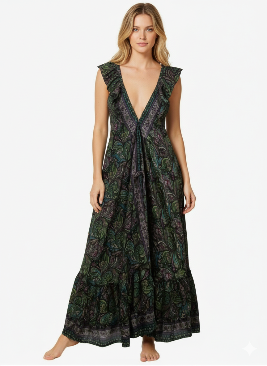 VESTIDO BOHEMIO "EFECTO ROMANTICO"