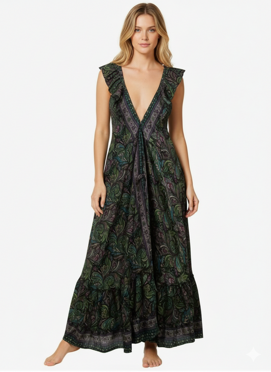 VESTIDO BOHEMIO "EFECTO ROMANTICO"