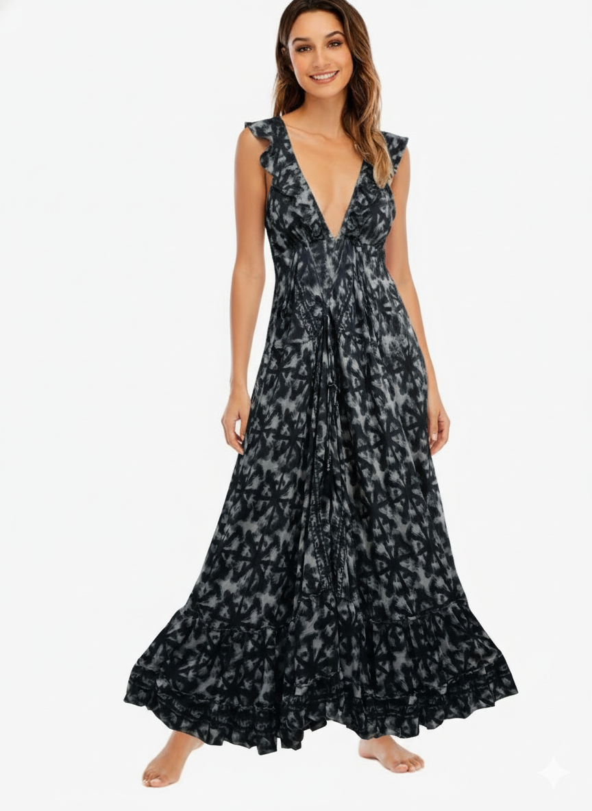 VESTIDO LARGO "TARDE MEDITERRANEA"