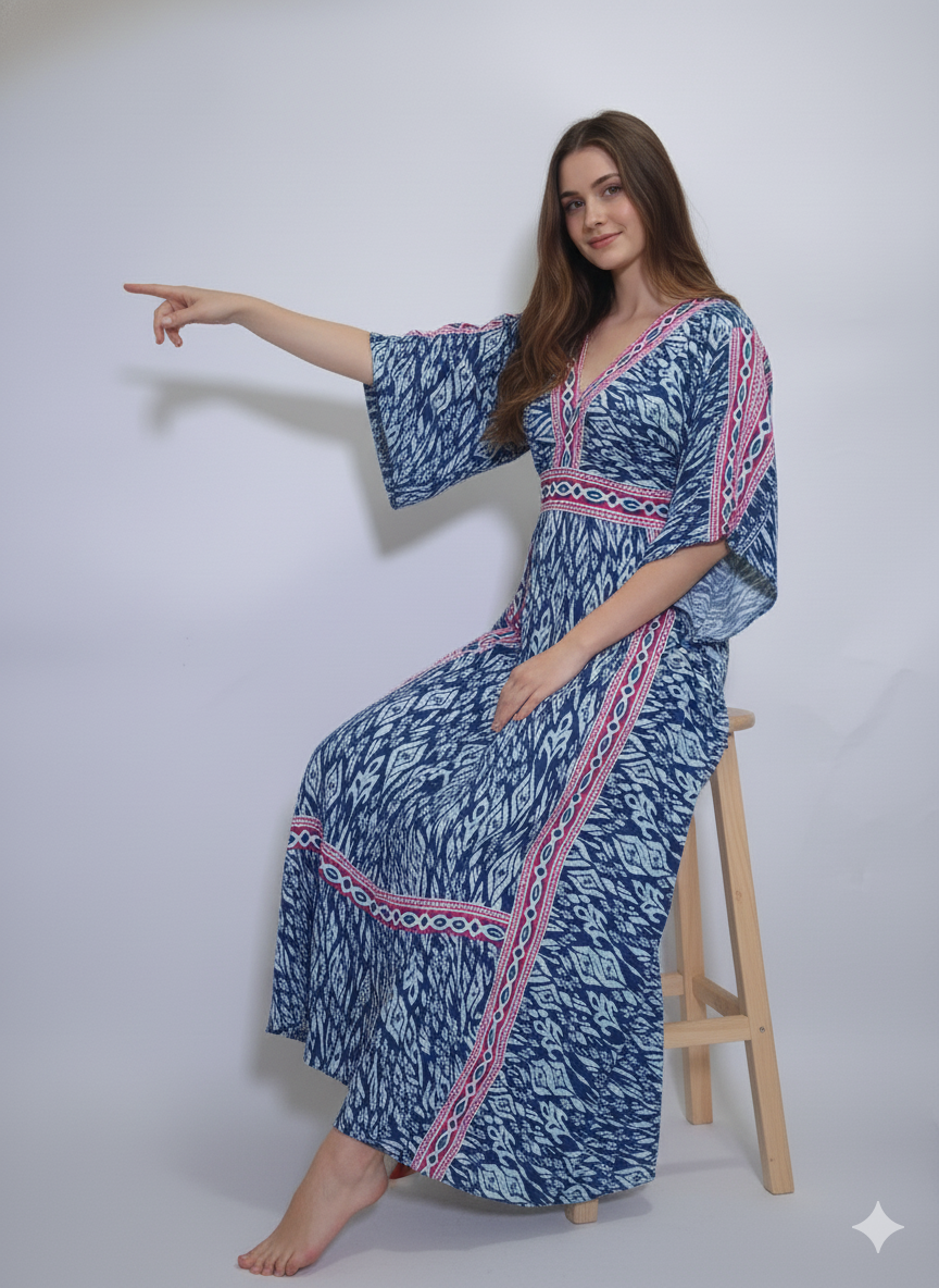 VESTIDO BOHEMIO  "FRESCURA MEDITERANEA"