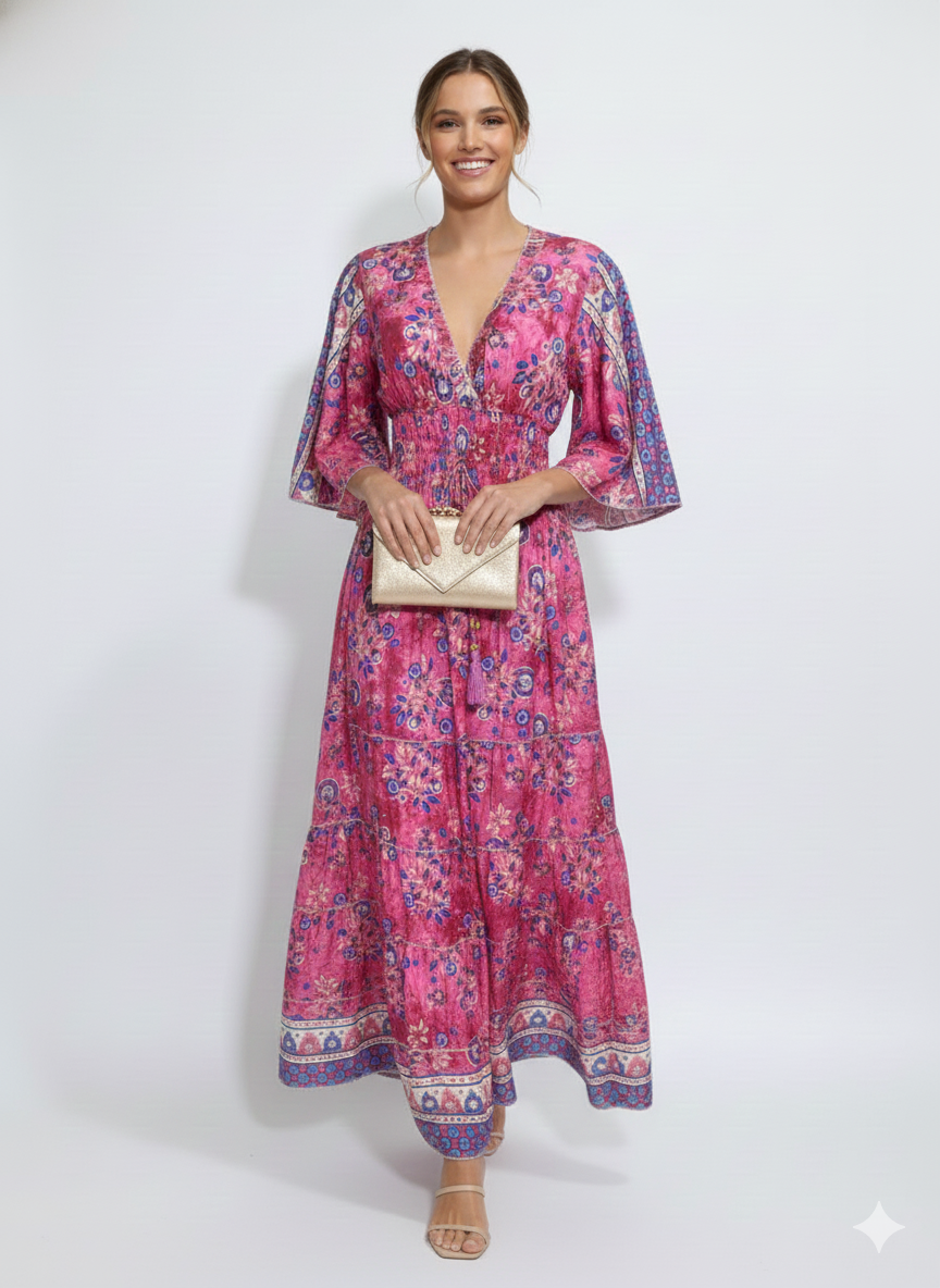 VESTIDO VERANIEGO "JARDIN DE CORAL"