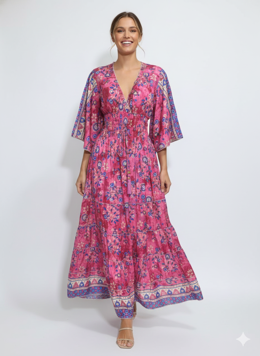 VESTIDO VERANIEGO "JARDIN DE CORAL"