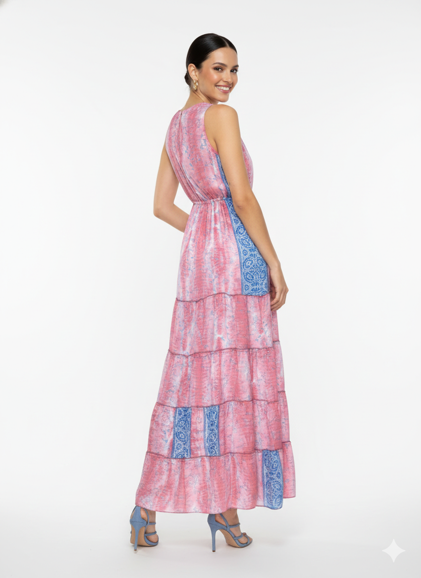 VESTIDO BOHEMIO "OLAS DE LUZ"