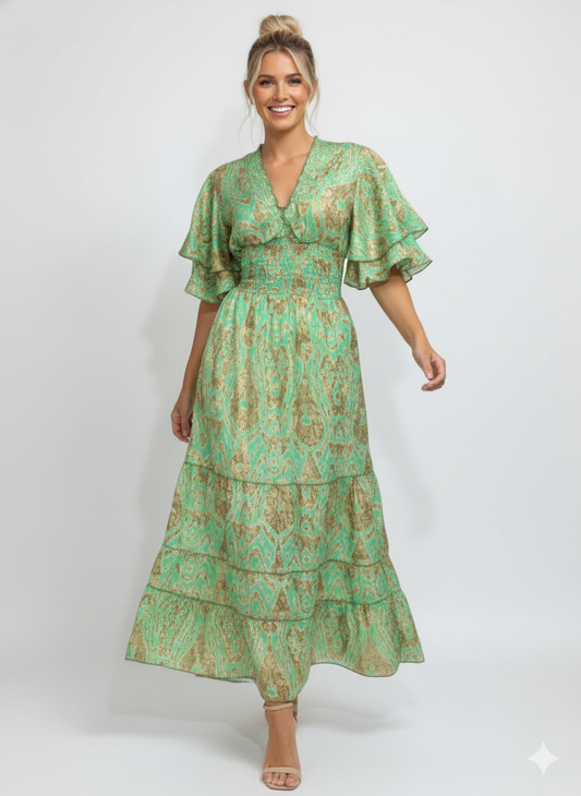 VESTIDO BOHEMIO "TARDE MEDITERRANEA"