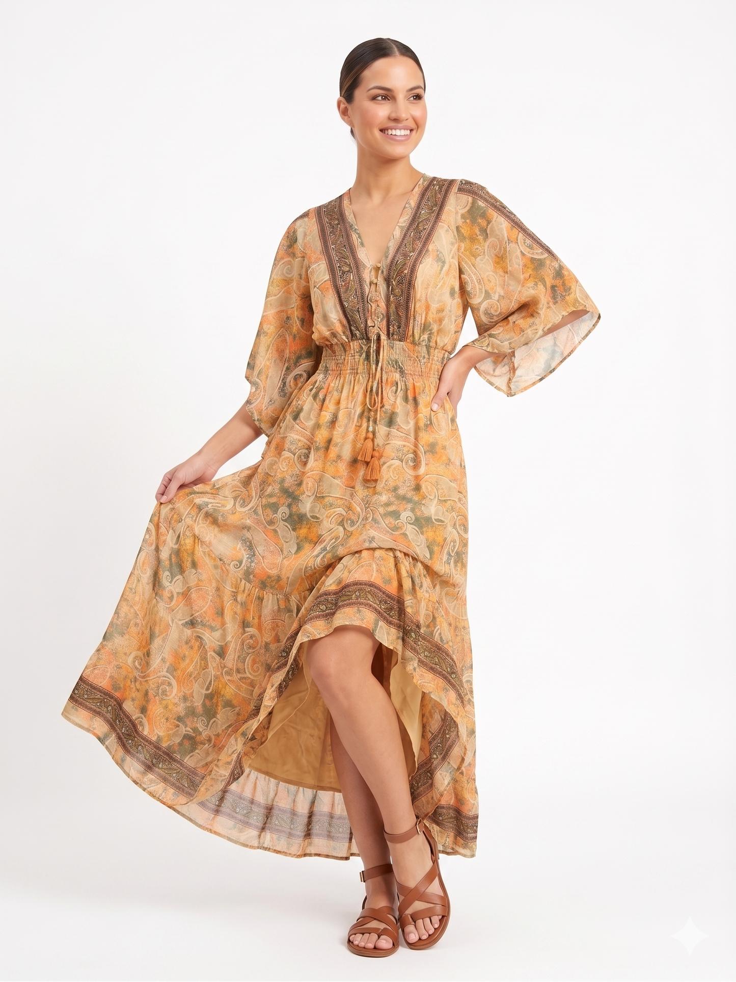 VESTIDO BOHO " FLOR DEL PACIFICO"