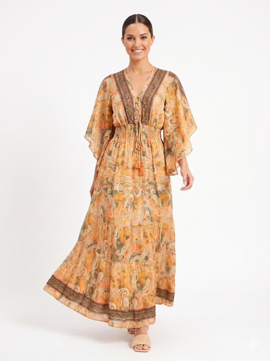 VESTIDO BOHO " FLOR DEL PACIFICO"