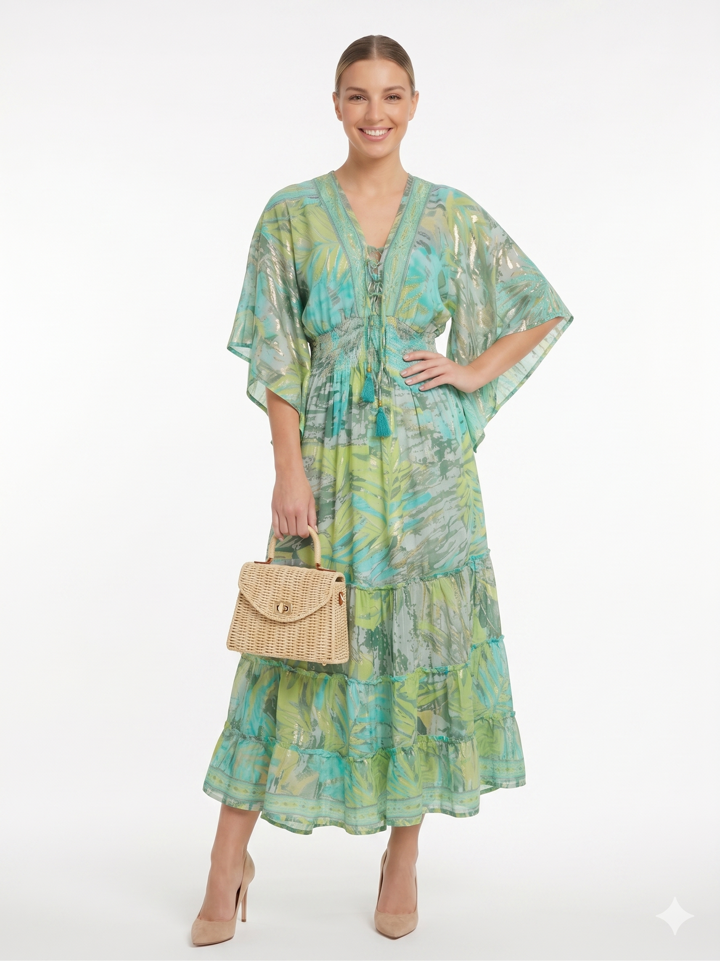 VESTIDO LARGO BOHO "CIELO DE VERANO"