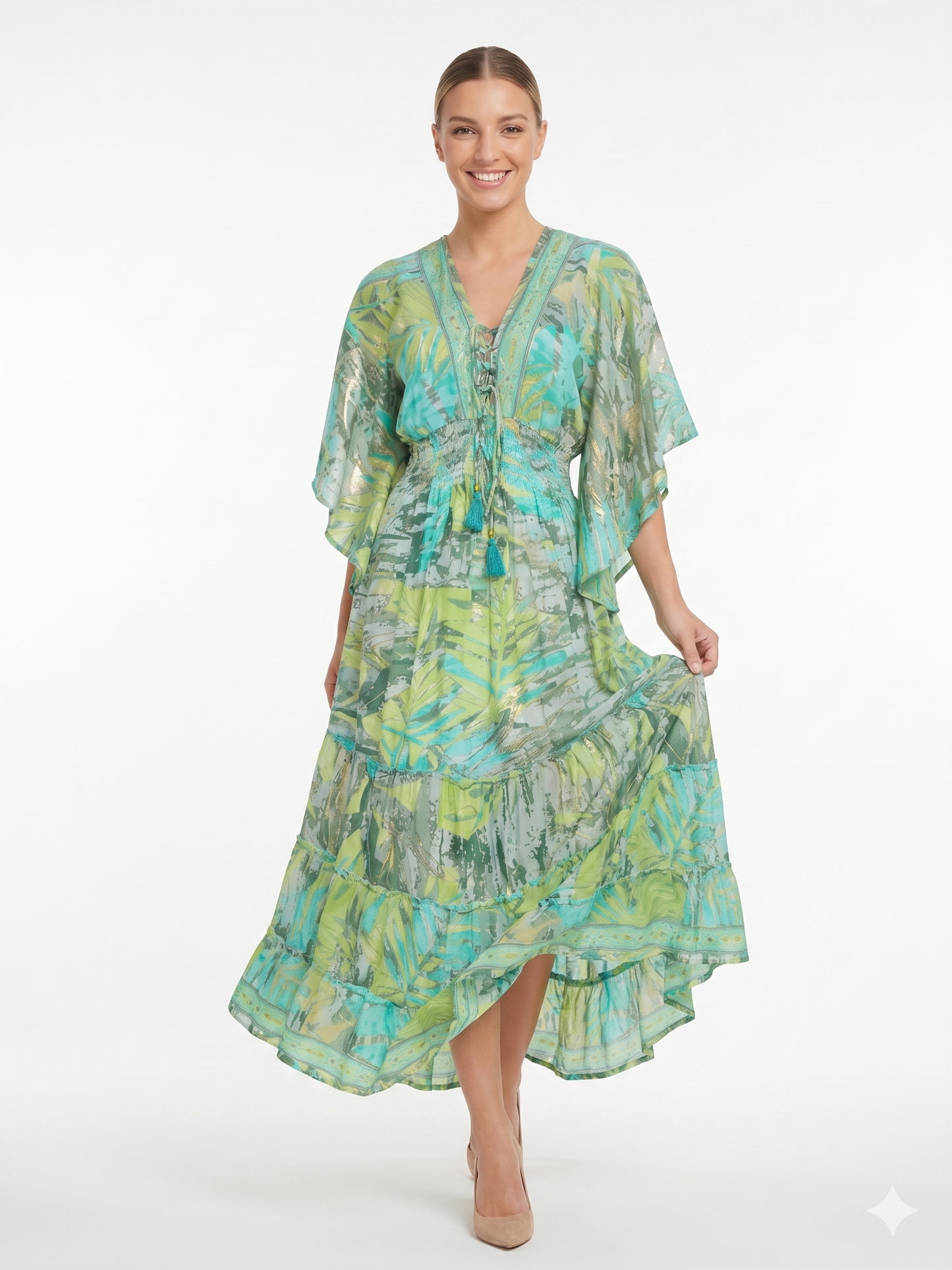 VESTIDO LARGO BOHO "CIELO DE VERANO"