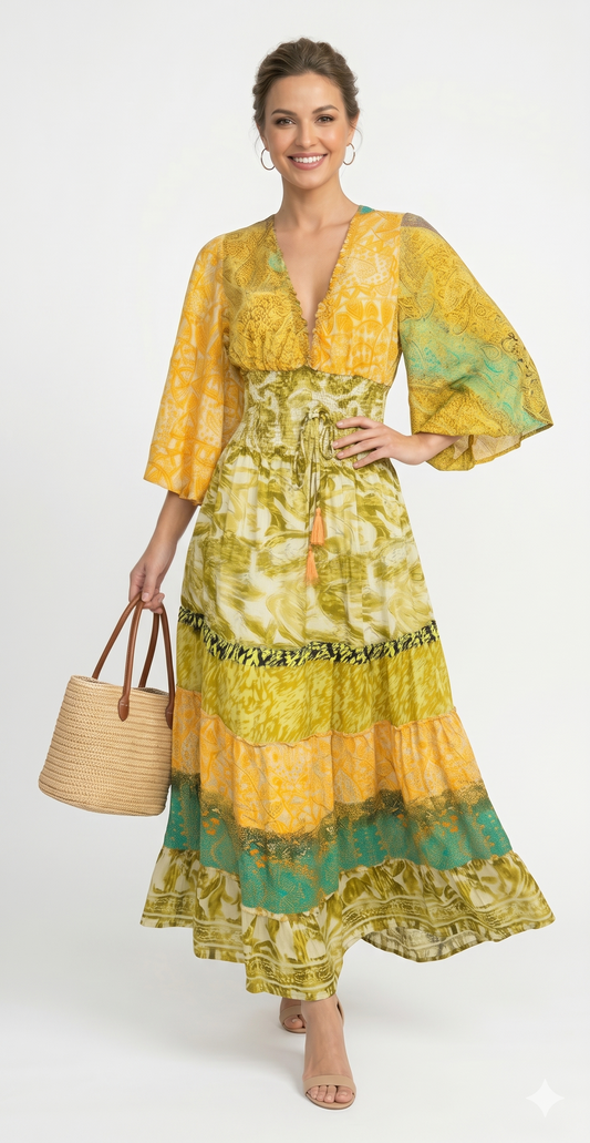 VESTIDO LARGO BOHO "NUBE ENCANTADA"