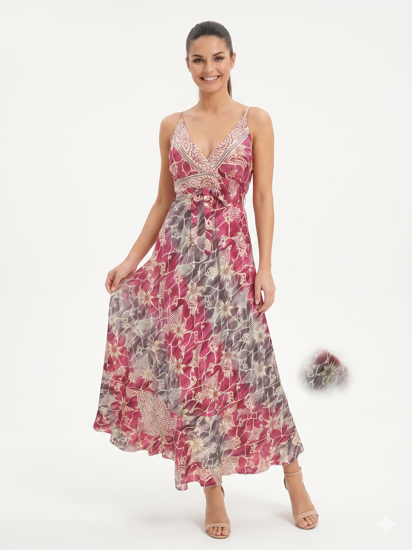 VESTIDO BOHEMIO "BAHIA DORADA"
