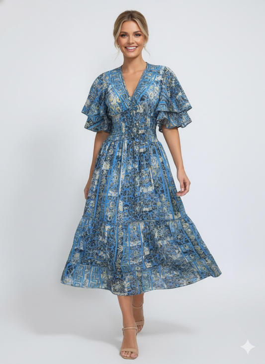VESTIDO BOHEMIO "EFECTO ROMANTICO"