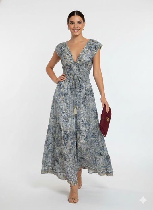 VESTIDO LARGO "ENCANTO MARINA"