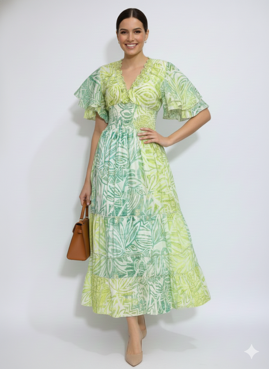 VESTIDO BOHO CHIC "SUEÑO DE PALMA"