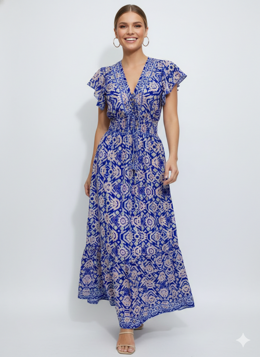 VESTIDO LARGO BOHEMIO "MARIPOSA DEL SOL"