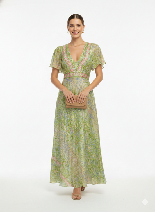 VESTIDO BOHEMIO"FLOR DEL PACIFICO"