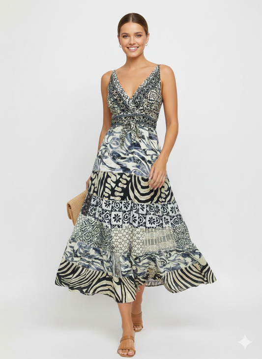 VESTIDO BOHO "ESENCIA CORAL