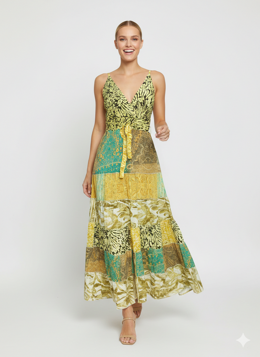 VESTIDO BOHEMIO "LUNA DE COSTA VERDE"
