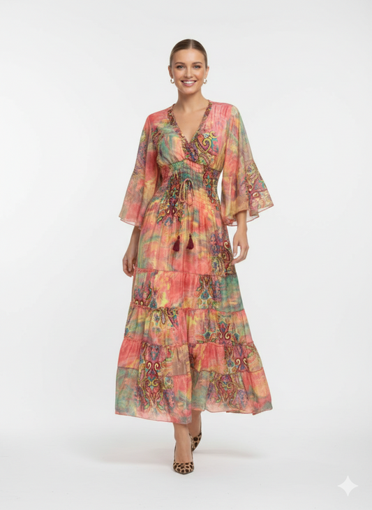 VESTIDO LARGO BOHEMIO "VERANO SERENO"