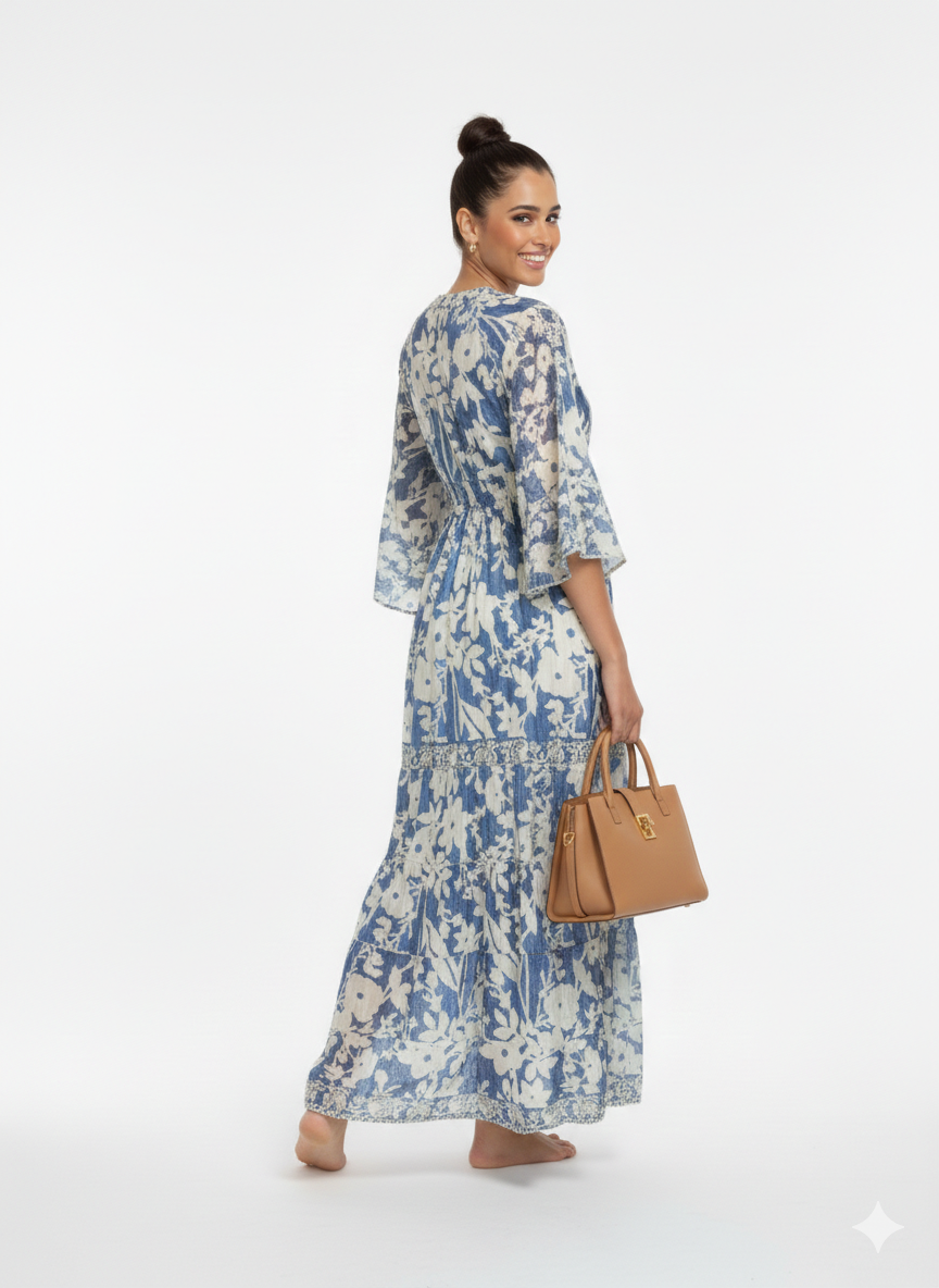 VESTIDO  BOHEMIO "TROPICAL"