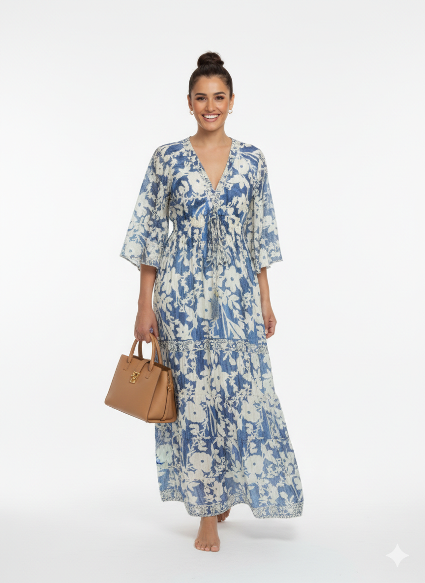 VESTIDO  BOHEMIO "TROPICAL"