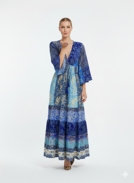 VESTIDO LARGO BOHEMIO" LA DAMA DEL TROPICO"