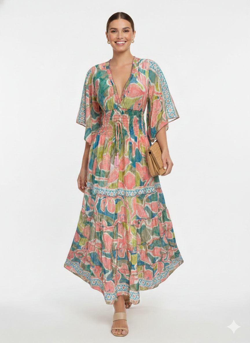 VESTIDO BOHO "AVENTURA TROPICAL"