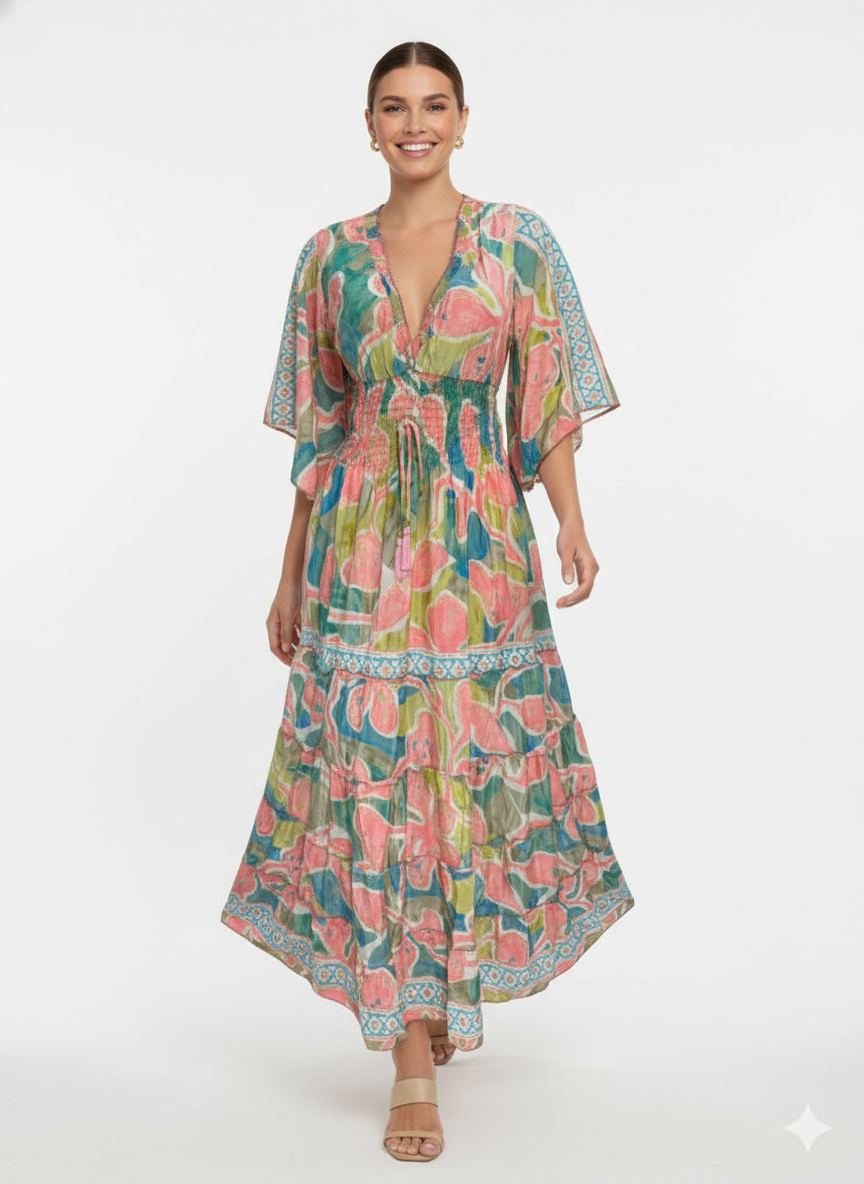 VESTIDO BOHO "AVENTURA TROPICAL"