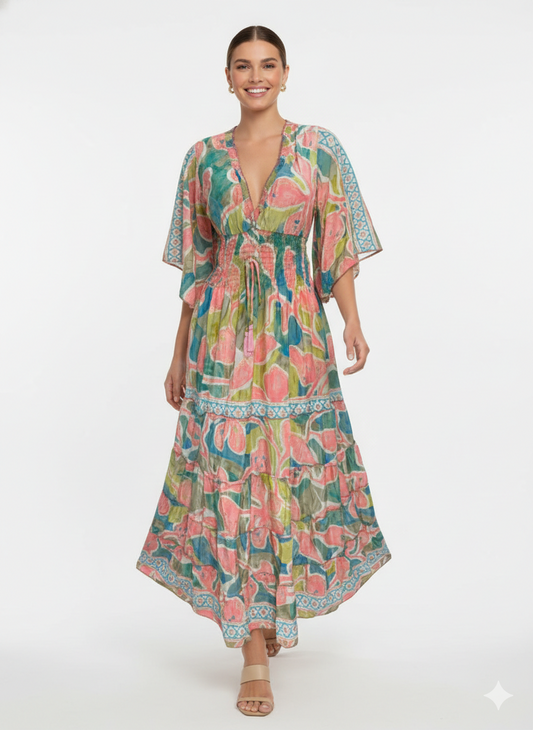 VESTIDO BOHO "AVENTURA TROPICAL"