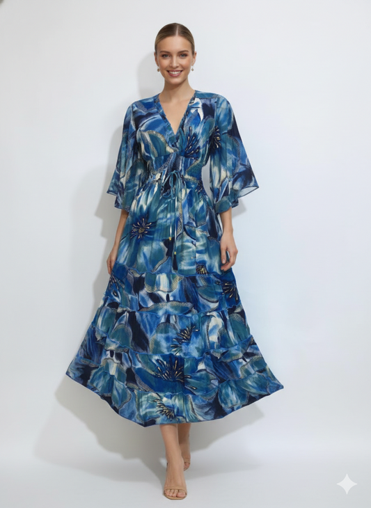 VESTIDO LARGO BOHEMIO" LA DAMA DEL TROPICO"