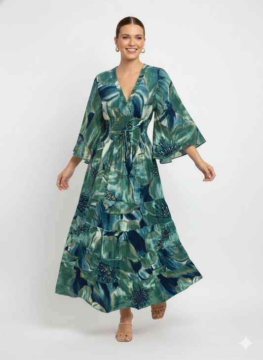 VESTIDO LARGO BOHEMIO "PARAISO BOHEMIO"