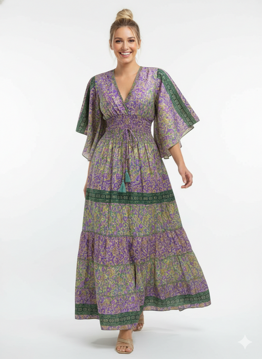 VESTIDO  BOHEMIO "TROPICAL"