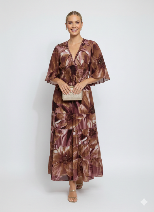 VESTIDO BOHEMIO"FLOR DEL PACIFICO"