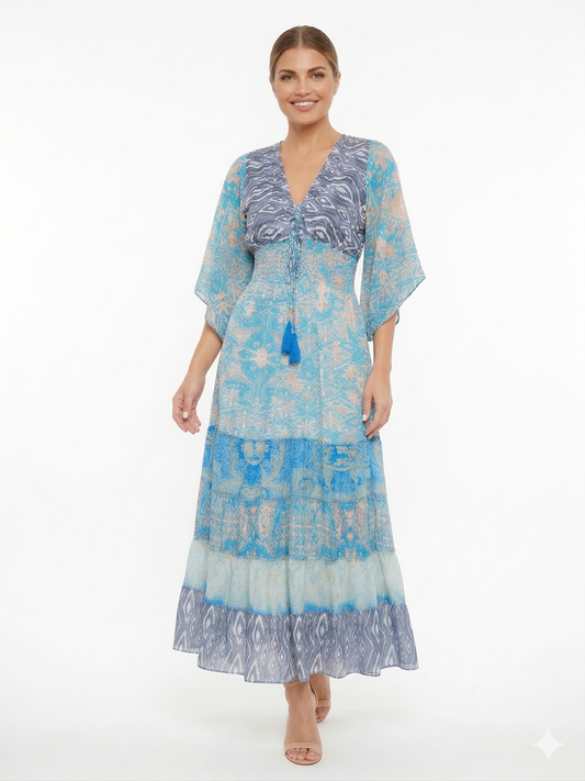 VESTIDO LARGO BOHEMIO "ORILLA SERENA"