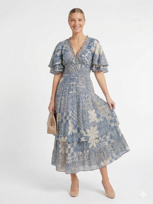 VESTIDO VERANIEGO "JARDIN DE CORAL"