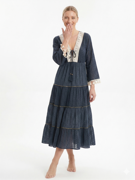 VESTIDO BOHO "ENCANTO DE LAGUNA"