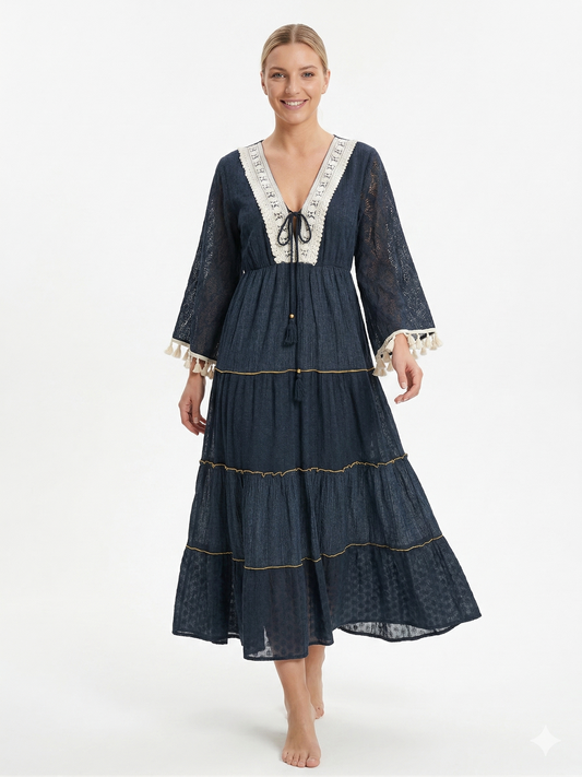 VESTIDO BOHEMIO "FRESCURA ATARDECER"