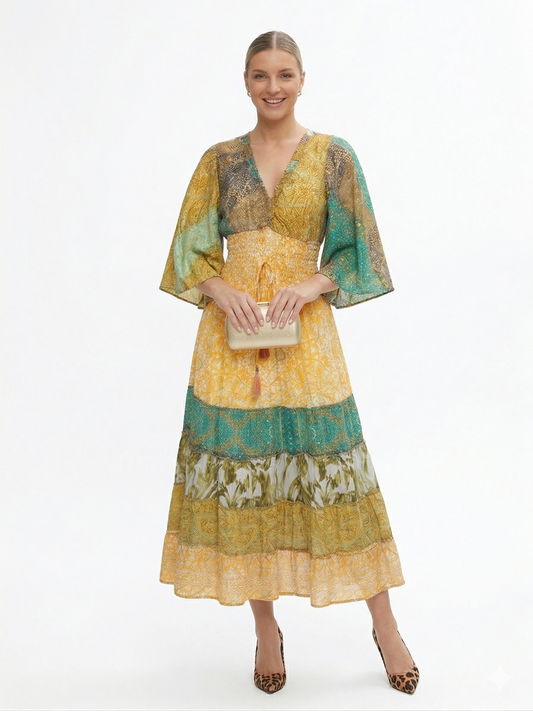 VESTIDO BOHEMIO "LUZ DE PALMA"