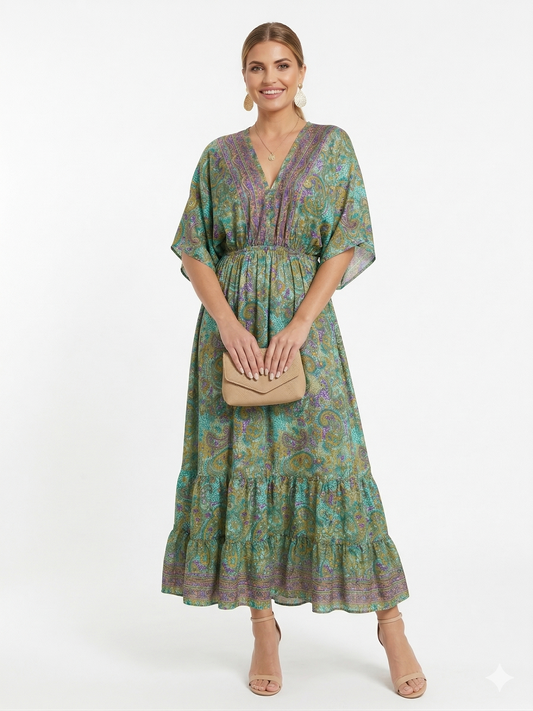 VESTIDO  LARGO "ENCANTO MARINA"